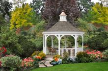 12′ Octagon • Bell top roof and custom cupola, slate shingles