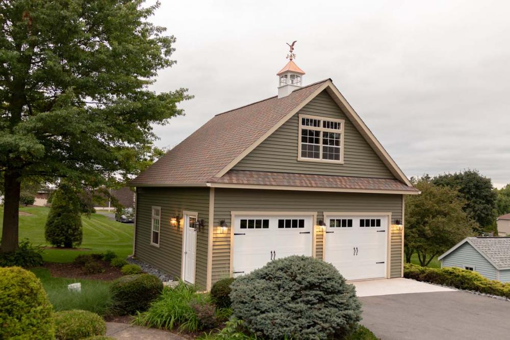 24' x 24' Concord Garage with vinyl siding and Architectural shingle roofing