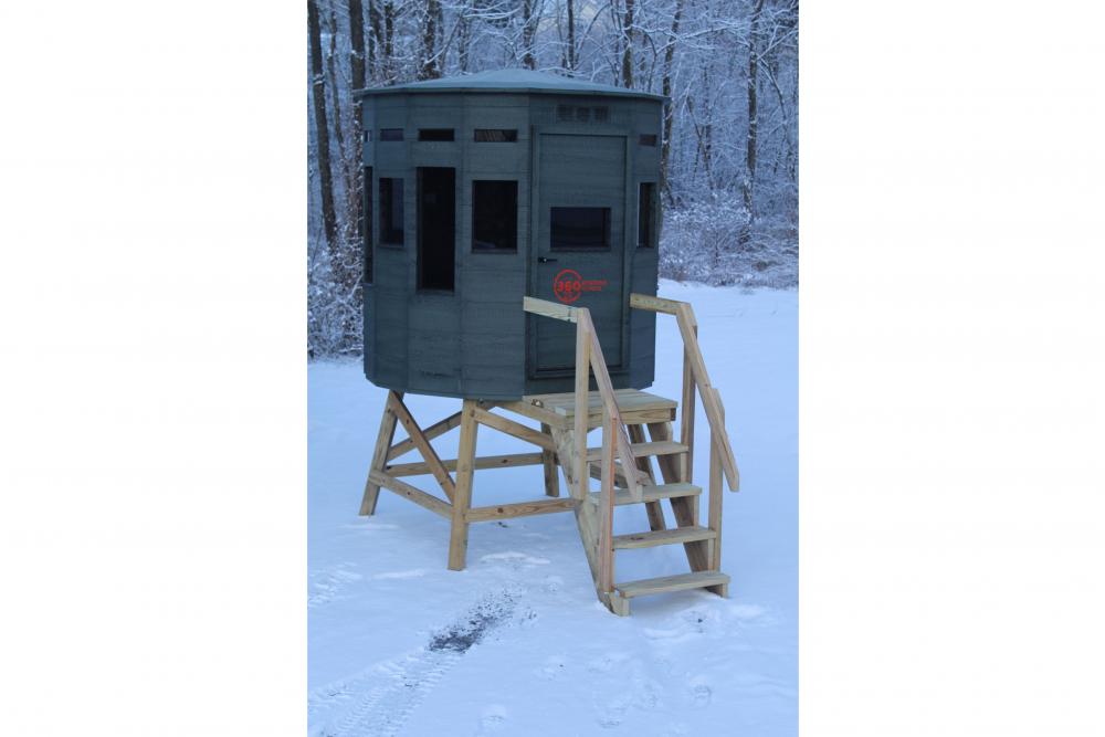 360 Pro XL on 4' wood tower stand