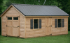 cape cod barn 12' x 20' with log siding