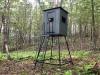 5' x 5' Shanty Hunter Blind Shown on an 8' Metal Stand